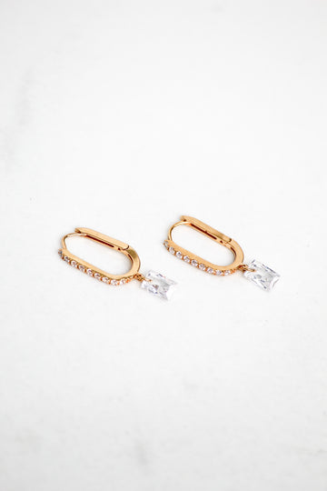 BON BON RECTANGLE HUGGIES-14K GOLD VERMEIL